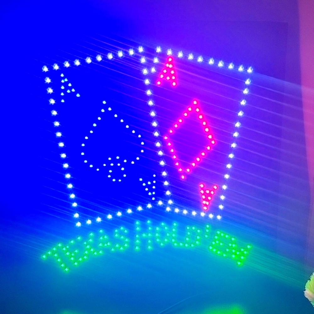 Texas holdem LED sign board